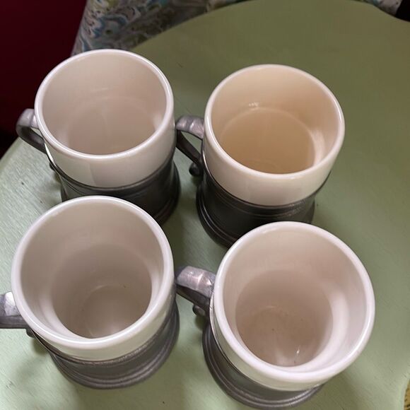 Four PC. 1972 RWP Wilton Columbia PA Armetale Hot/ Cold cups - Picture 2 of 9